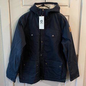 Fjällräven Greenland Winter Jacket Men's Large Navy Blue Fleece Lined